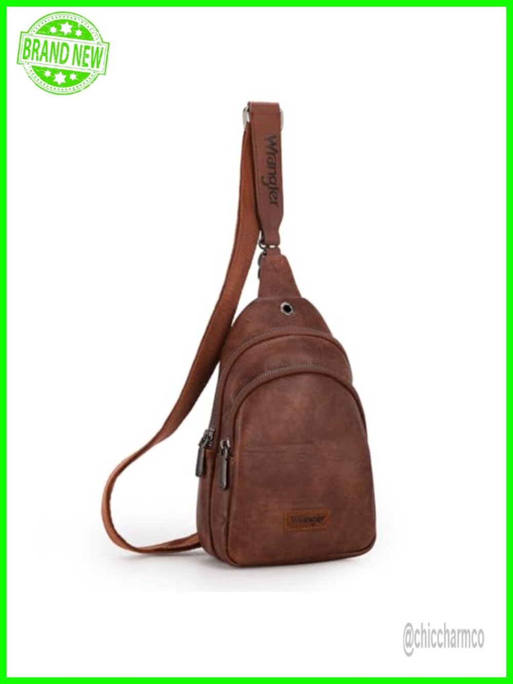 PU Leather Crossbody Sling Bag Chest Fanny Pack Convertible Travel Purse